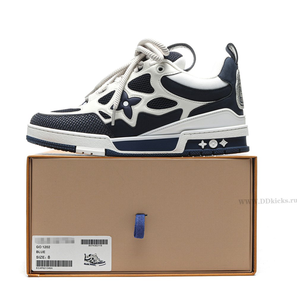 DD Lou1s Vu1tton Skate Sneaker Marine White