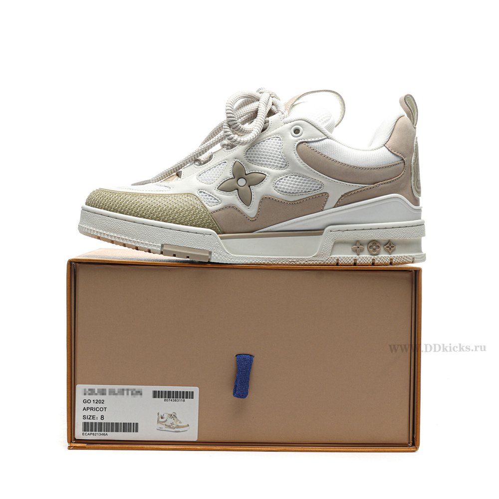 DD  Lou1s Vu1tton Skate Sneaker Beige White