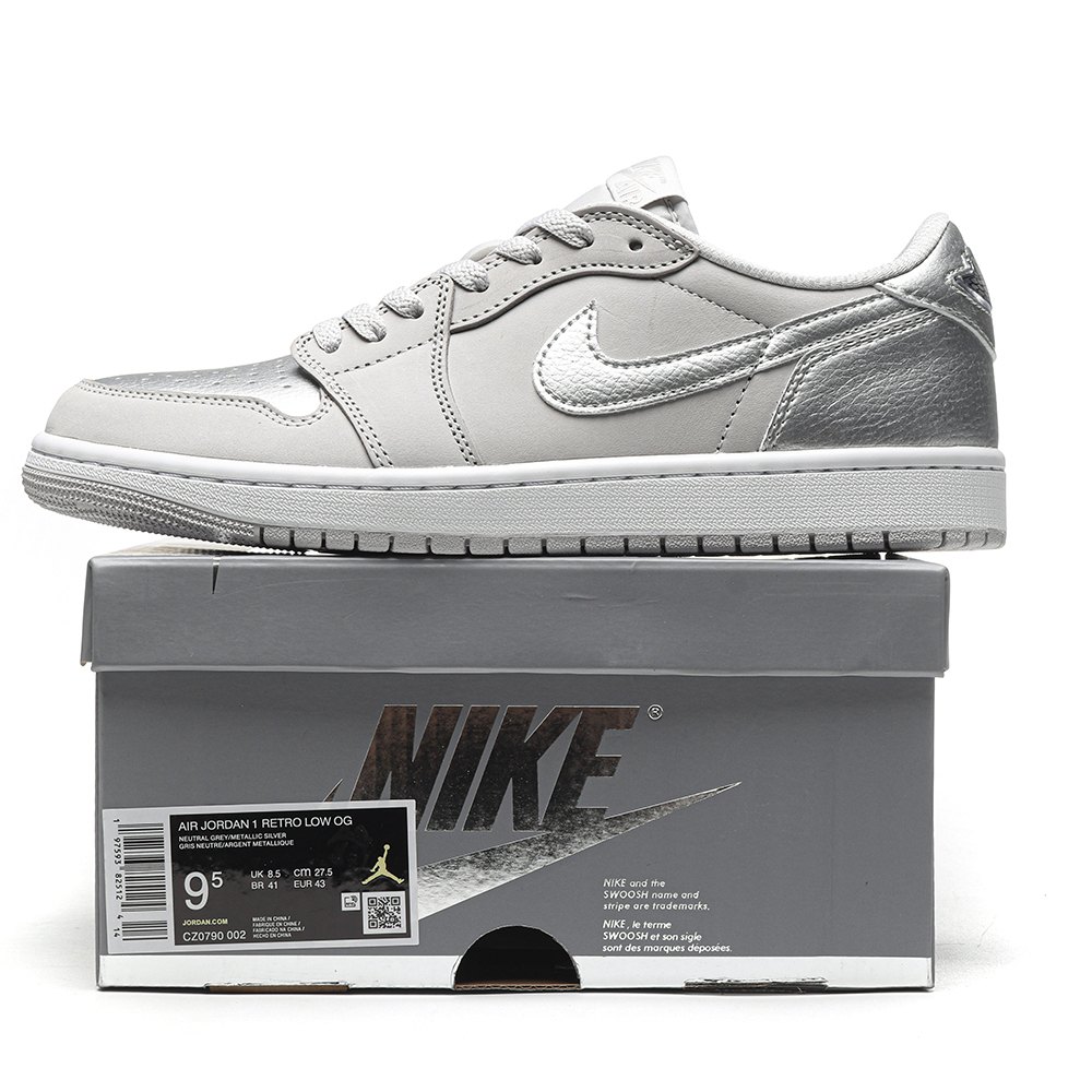 DD  Jordan 1 Low OG Metallic Silver-CZ0790 002