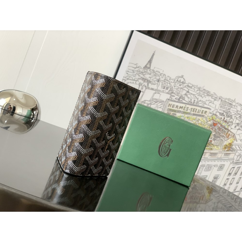 DD G0yard Saint-Pierre Card Wallet Black 11cm*1.5cm*7.5cm