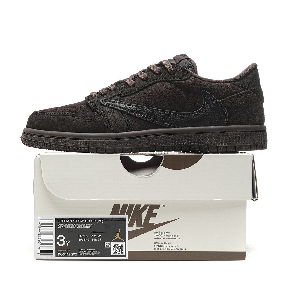 DD Jordan 1 Retro Low OG SP Travis Scott Velvet Brown