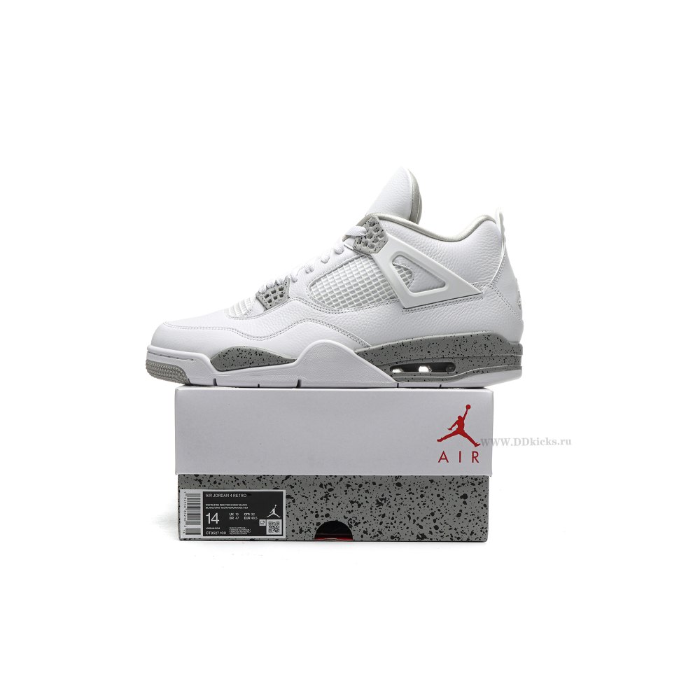 Size 14  Jordan 4 Retro White Oreo